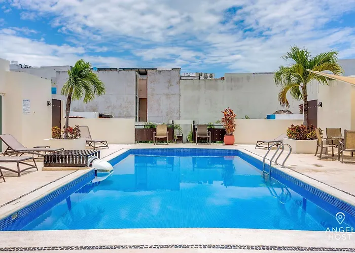 New Tropical Vibe With Roof Pool 3 Blks Playa del Carmen